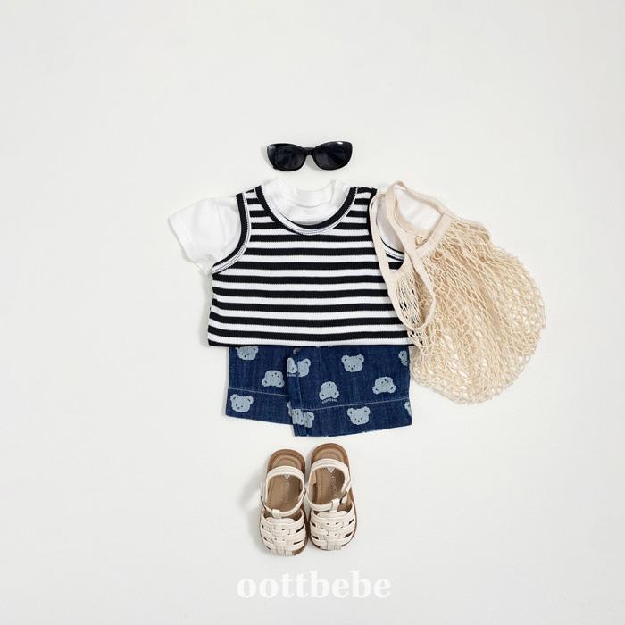 【80-120】韓國童裝 oottbebe 夏季商品 背心搭配三件組