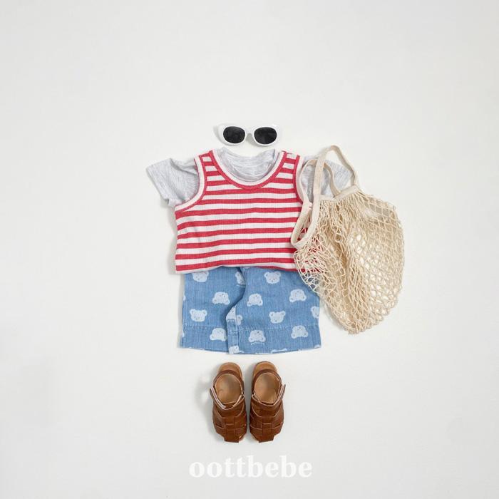 【80-120】韓國童裝 oottbebe 夏季商品 背心搭配三件組