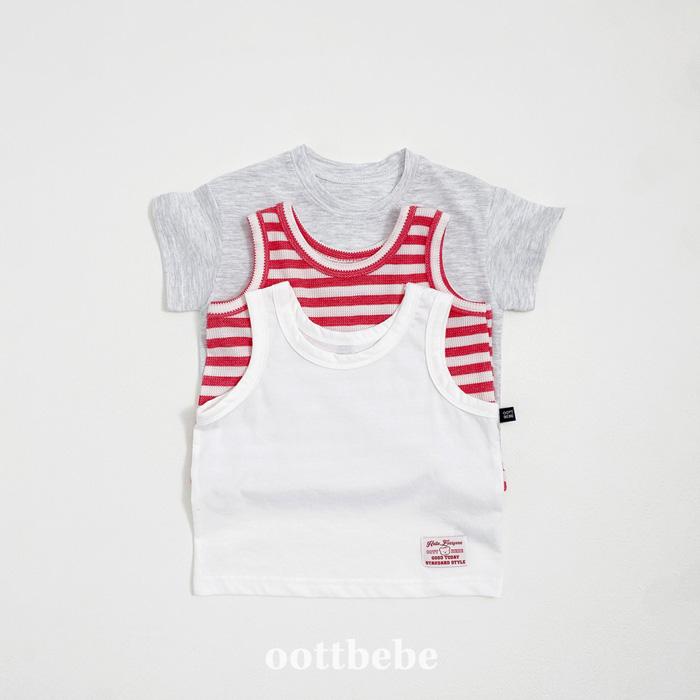 【80-120】韓國童裝 oottbebe 夏季商品 背心搭配三件組