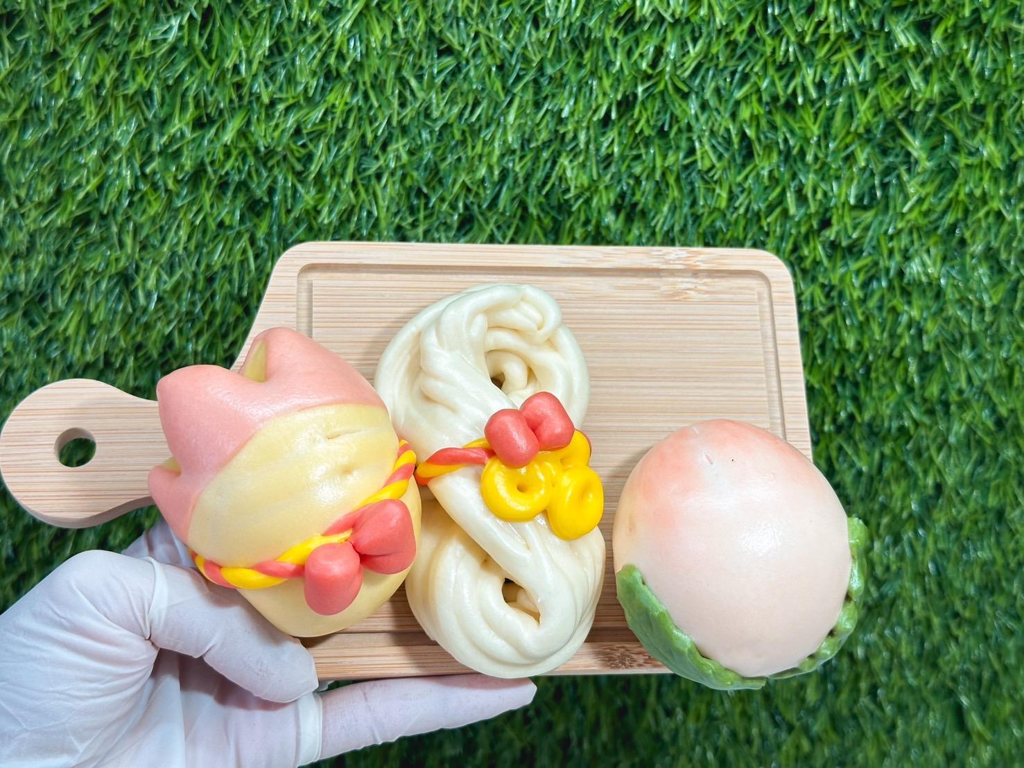 天然調色鮮奶造型饅頭