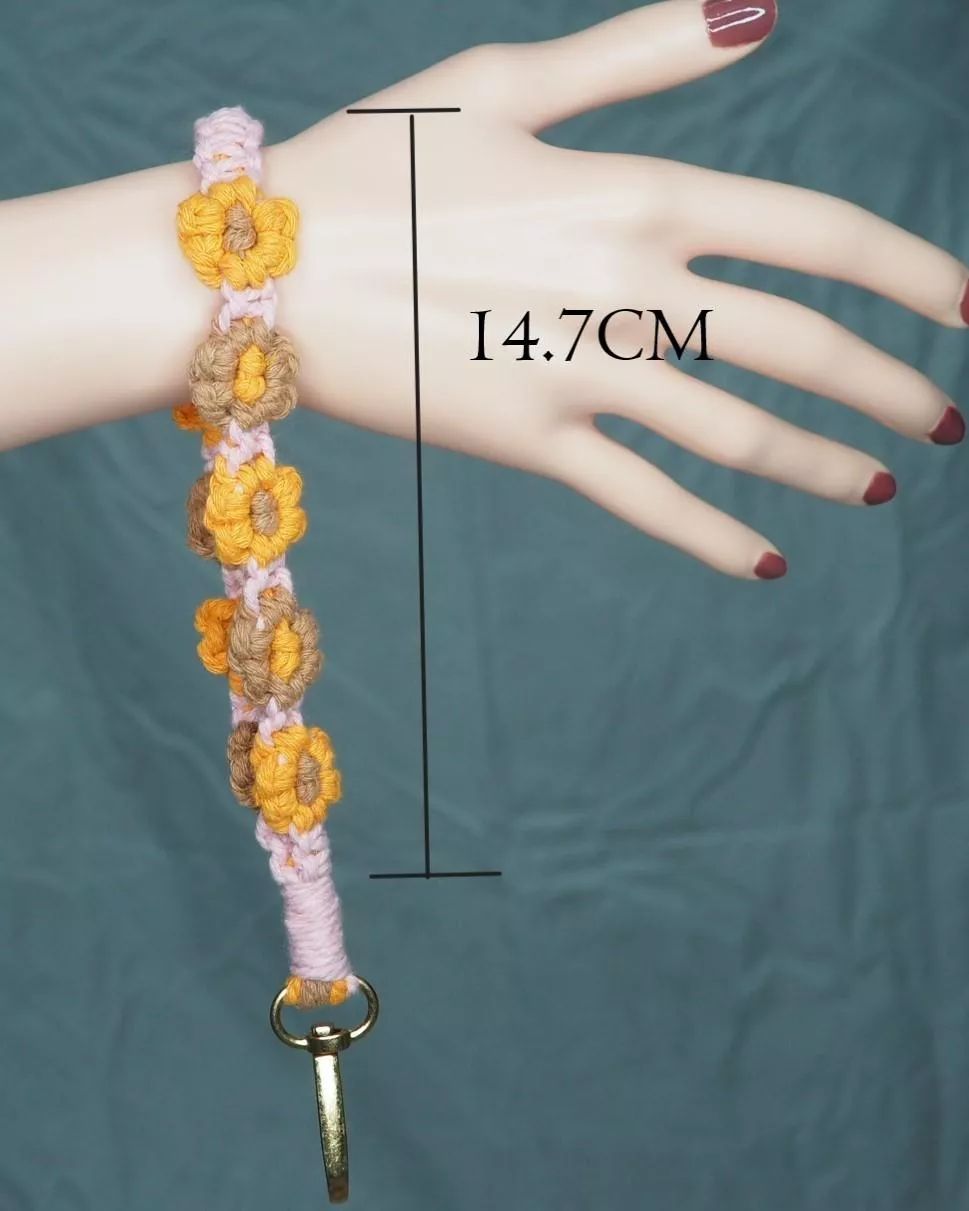 手作編織花花手機手拿帶/鑰匙圈-多款配色🔍H.I OOTD STUDIO🔍