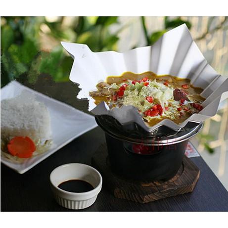 Amy烘焙網:日式海鮮紙火鍋料理/火山爐紙火鍋/戶外露營野餐酒精紙火鍋/紙海鮮鍋/酒精塊/ 固體酒精塊