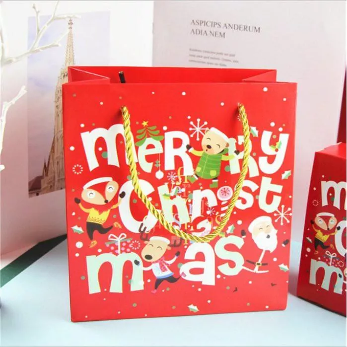Amy烘焙網:聖誕禮物手提袋/聖誕提袋/禮物包裝袋/聖誕餅乾糖果手提袋