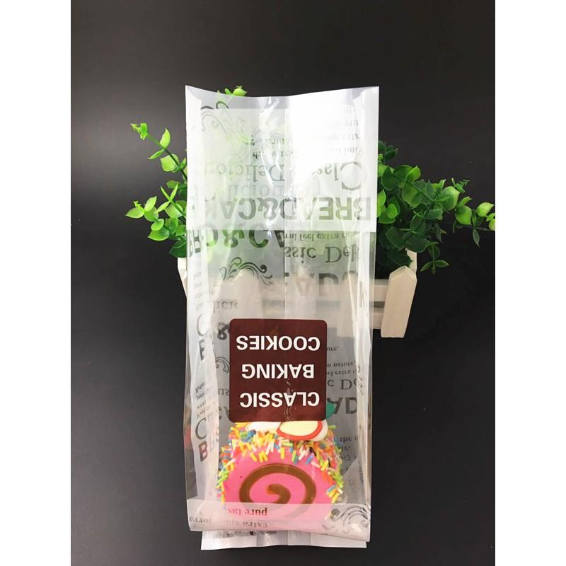 Amy烘焙網:50入/25x9cm加厚立體側邊複合式蛋糕餅乾封口袋/食品熱封袋/麵包包裝袋/月餅封口袋/雪花酥包裝袋