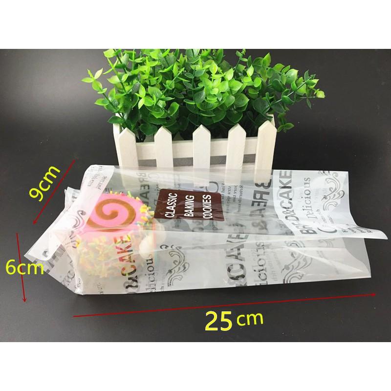 Amy烘焙網:50入/25x9cm加厚立體側邊複合式蛋糕餅乾封口袋/食品熱封袋/麵包包裝袋/月餅封口袋/雪花酥包裝袋
