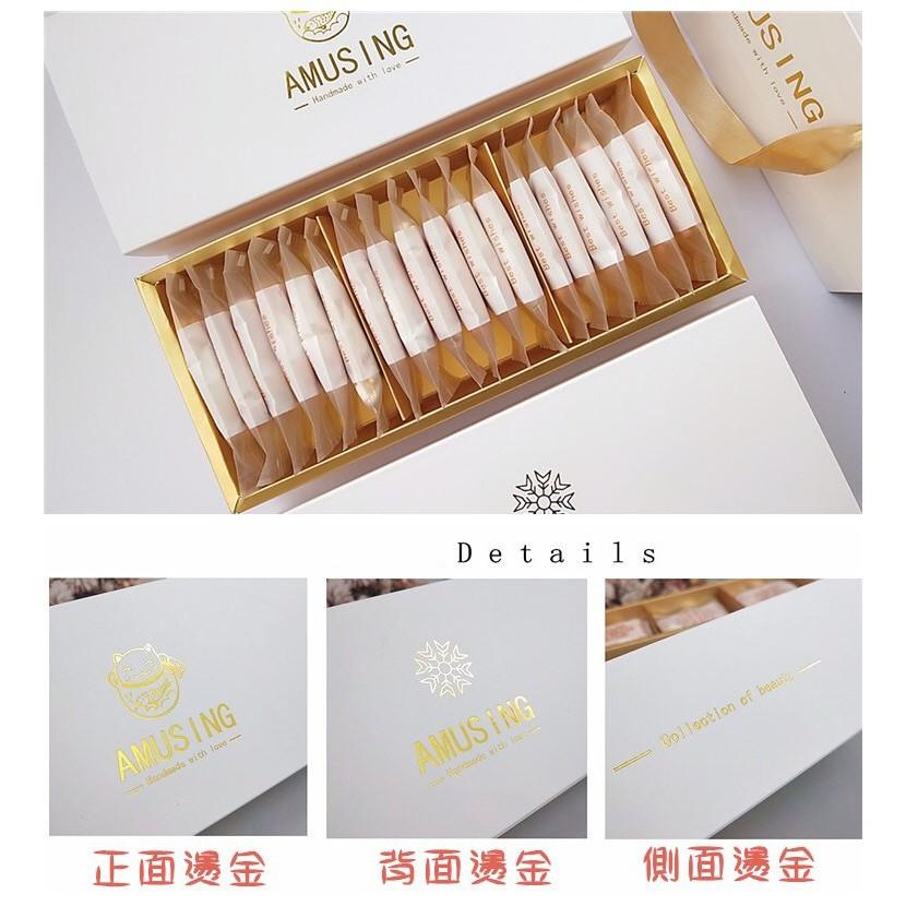 Amy烘焙網:5入盒加袋/奢華高檔日式招財貓4面燙金餅乾禮盒/牛扎餅禮盒/鳳梨酥包裝盒/附金格板