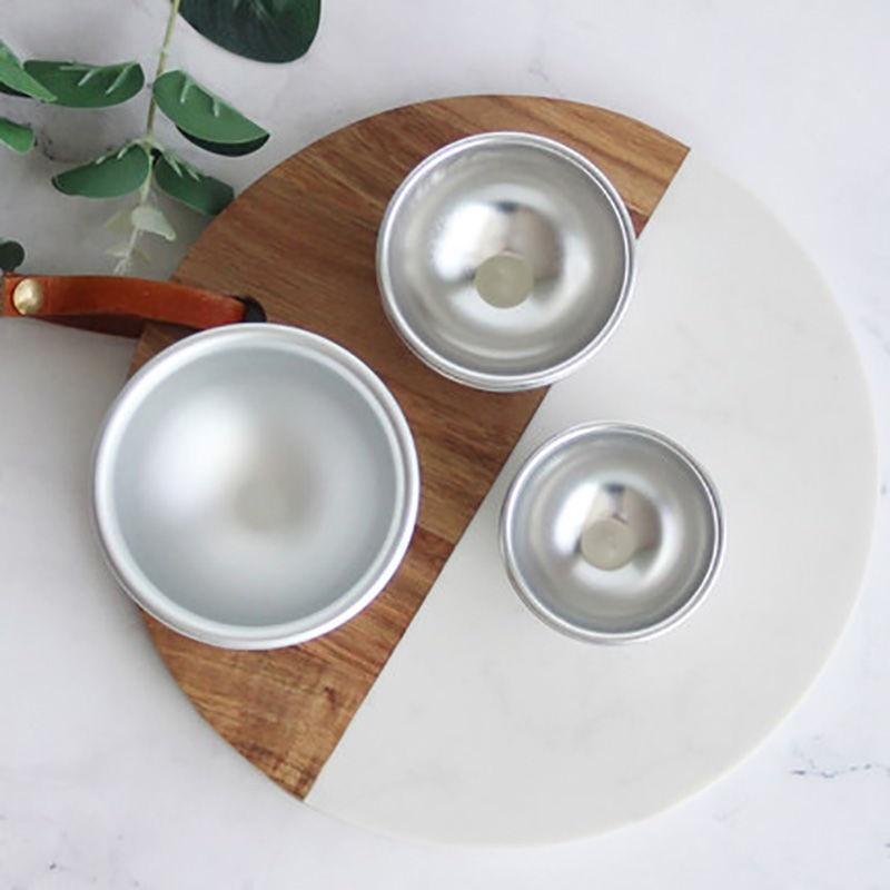 Amy烘焙網:淺半圓陽極鋁合金大福模具/雪媚娘模/圓球型模/DIY烘焙工具用品