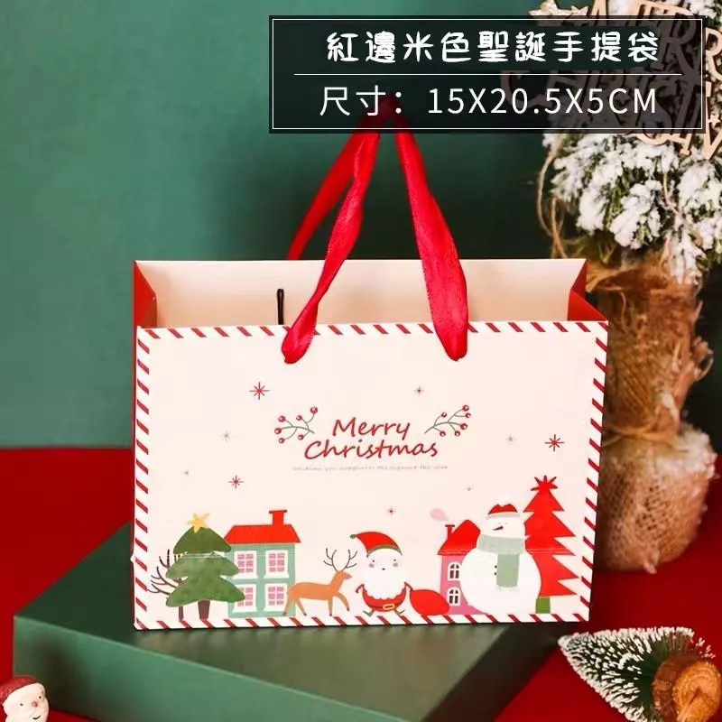 Amy烘焙網:聖誕祝福手提袋/聖誕老人麋鹿雪人提袋/手工皂薰香蠟燭包裝袋/烘焙包裝