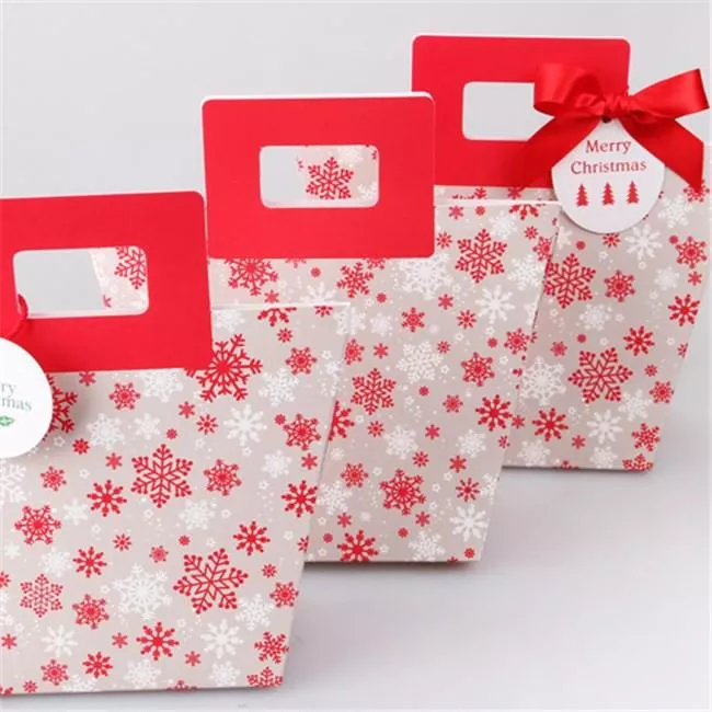 Ａmy烘焙網:５入/紅白斜紋糖果手提盒/牛扎糖盒/聖誕節包裝紙盒/手工餅乾盒/婚禮喜糖提袋