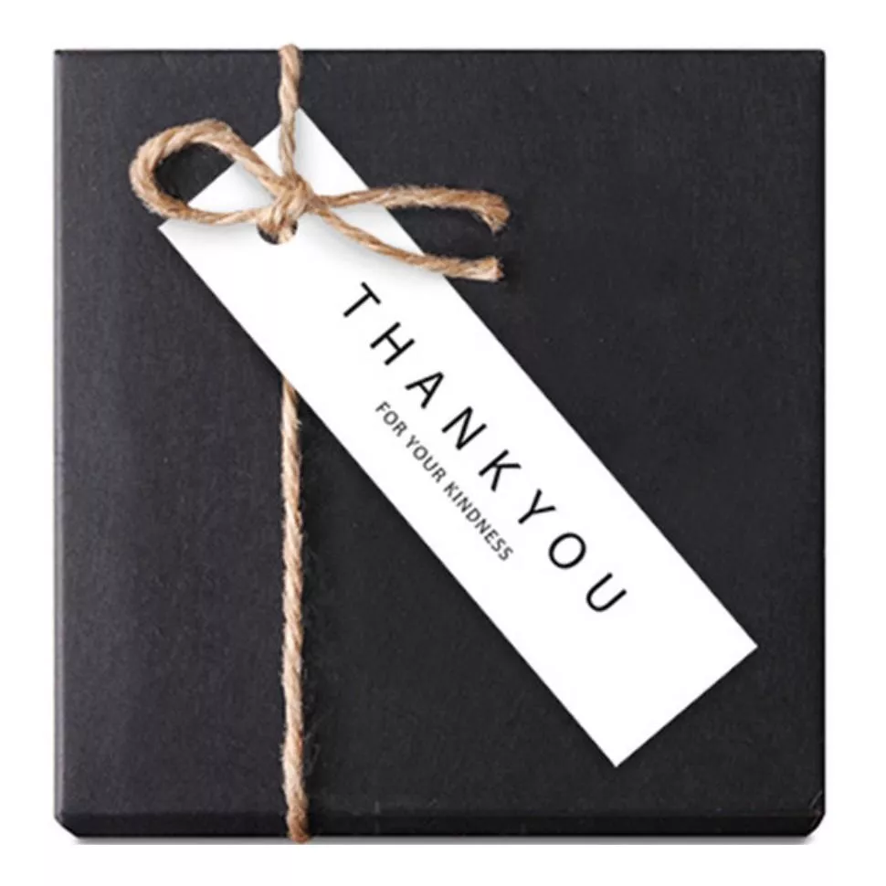 Amy烘焙網:50入/長方形感謝裝飾吊牌/包裝袋裝飾標籤/謝師/婚禮小物感謝吊卡/手工皂包裝吊牌