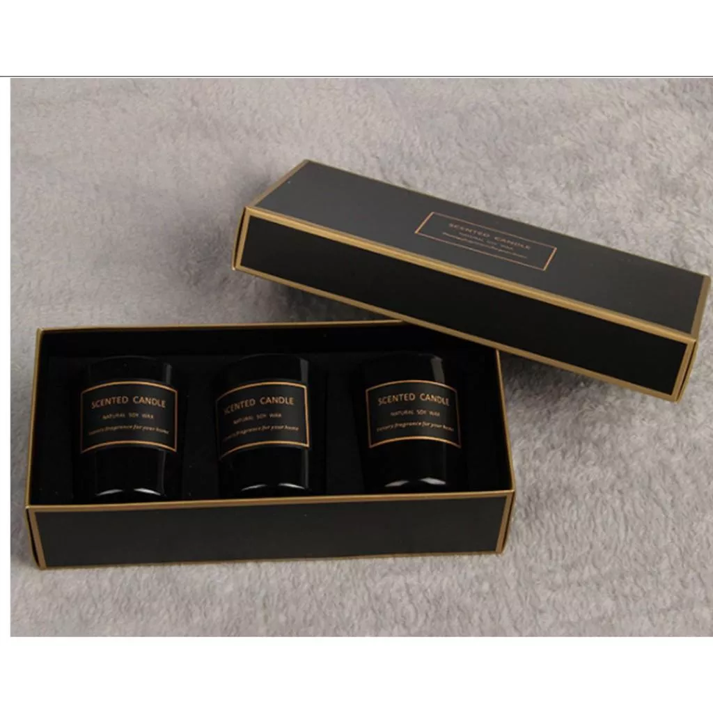 Amy烘焙網:3只香薰蠟燭禮盒套裝/香薰蠟燭小黑瓶/香氛蠟燭/香氛舒壓療癒