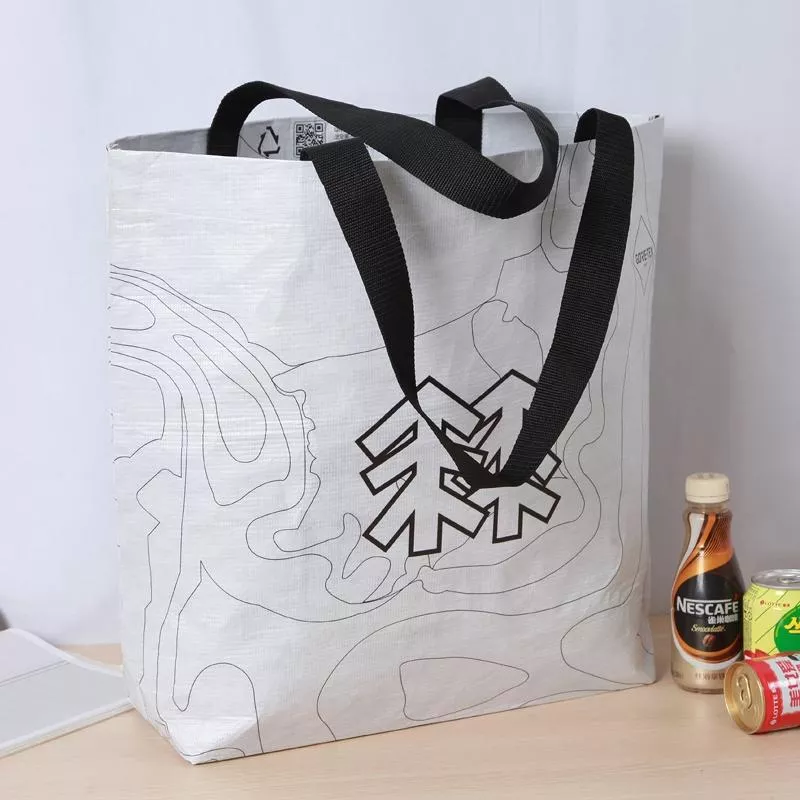 Amy烘焙網:外貿單加厚大號牙白灰環保袋/超市購物袋/商場逛街購物提袋/肩背包時尚潮包/韓國街頭