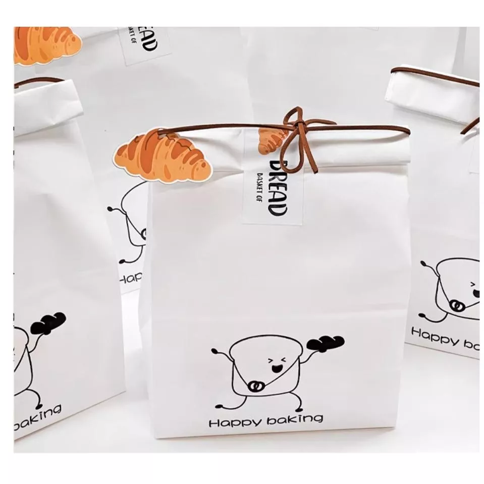 Amy烘焙往:50枚入/可頌裝飾吊卡/可頌封口貼/可頌/可頌標籤