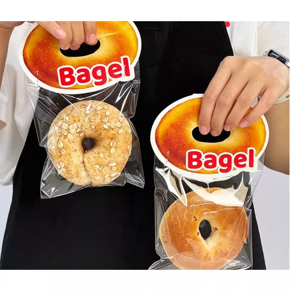Amy烘焙網:20入貝果卡頭紙/西點包裝袋裝飾/烘焙包包裝/Bagel標籤/貝果