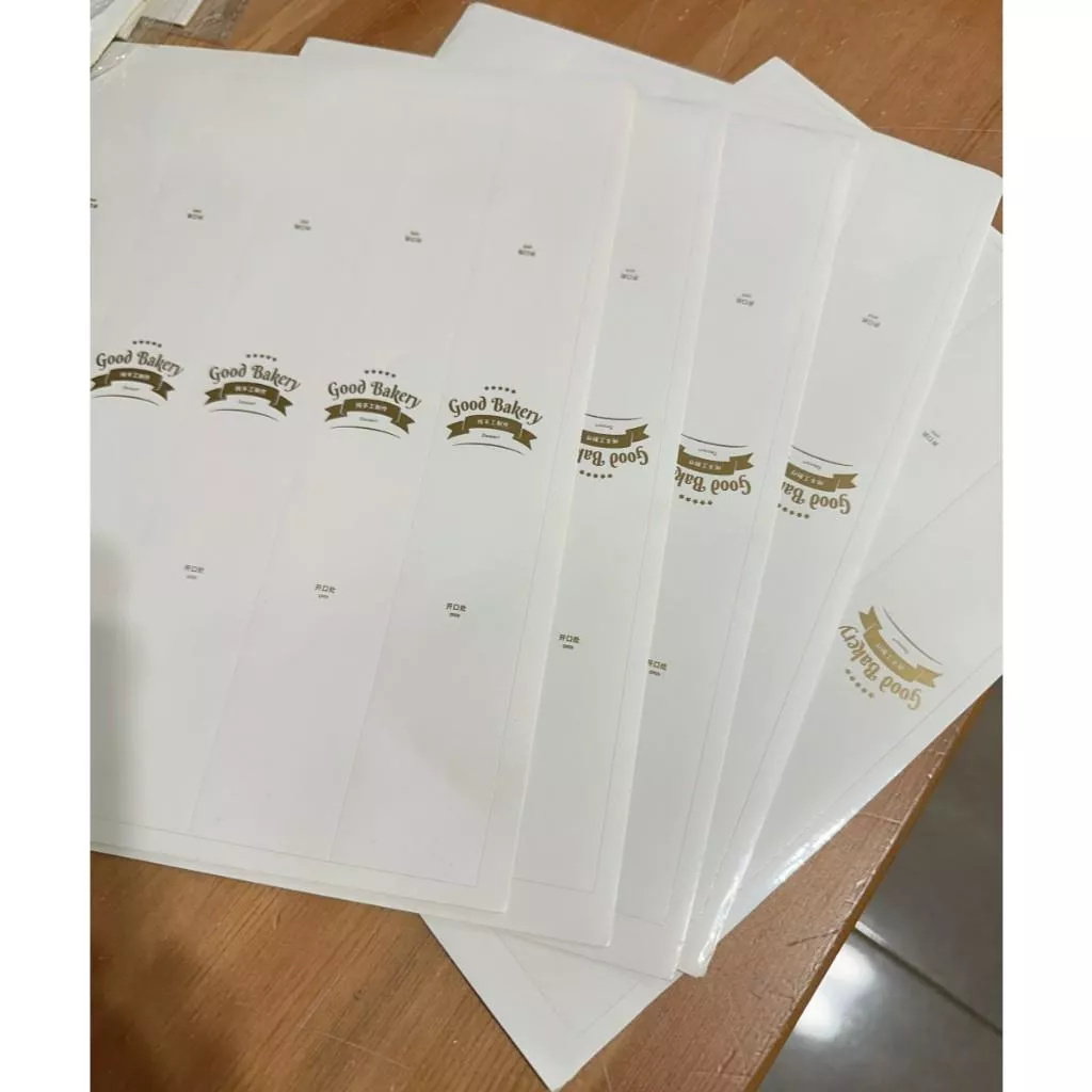 Amy烘焙網:50枚腰封/泡芙腰封/ 英文腰封/包裝盒封口貼/蛋糕捲盒封口貼/腰封