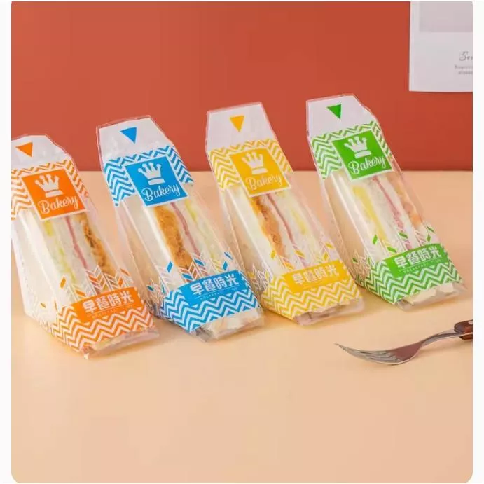 Amy烘焙網:100入/促銷/三明治包裝袋/可微波/早餐/三明治包裝/三明治易撕口袋