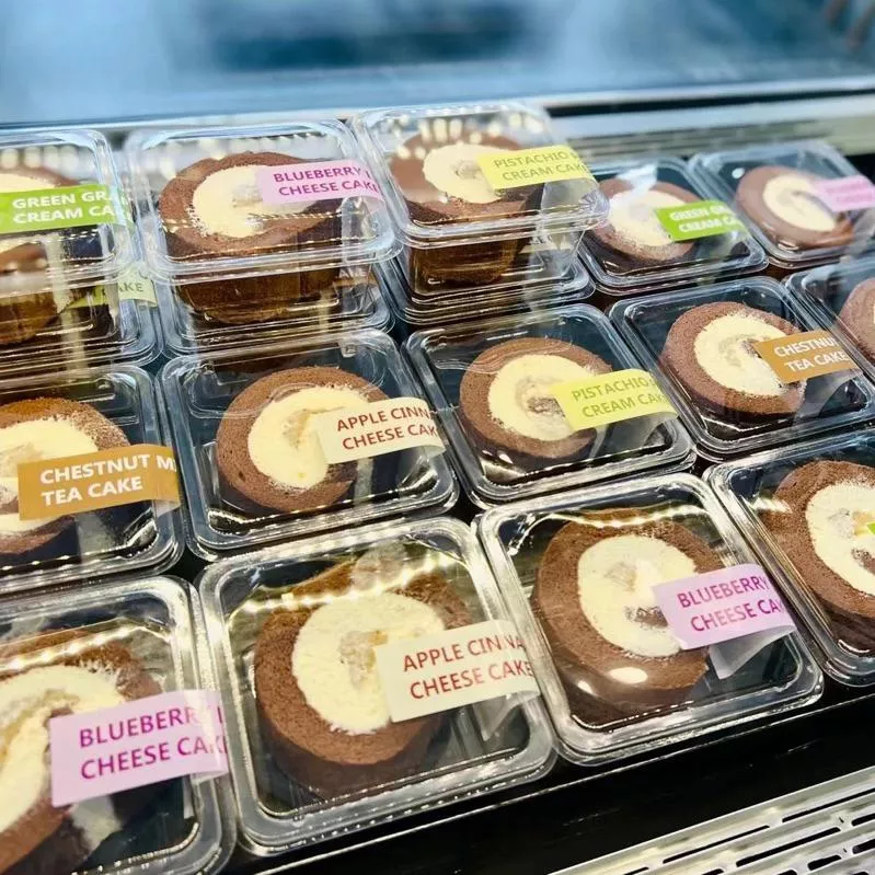 Amy烘焙網:50套入/網紅方形慕斯蛋糕盒/甜點盒/蛋糕卷盒/千層蛋糕/4吋巴斯克吸塑盒/提拉米蘇包裝盒