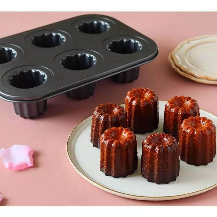 Amy烘焙網:Cotta 可露麗6連蛋糕烤盤/不沾塗層/可麗露蛋糕模