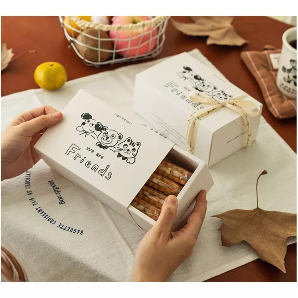 Amy烘焙網:5入/豆塔餅乾包裝盒/雪花酥瑪德連包裝盒/方塊酥糖果包裝盒達克瓦茲包裝盒