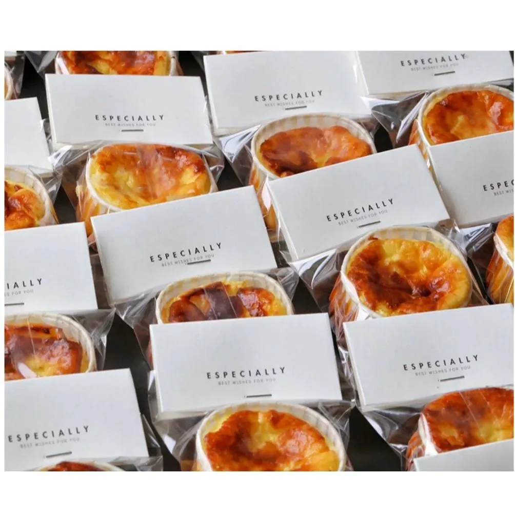 Amy烘焙網:50入/長23cmX寬8cm日式長方型立體側邊包装袋+卡頭紙/烘焙包裝袋/布丁手工皂包装袋/婚禮小物包