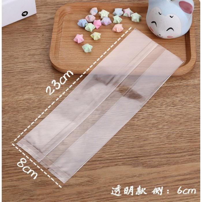 Amy烘焙網:50入/長23cmX寬8cm日式長方型立體側邊包装袋+卡頭紙/烘焙包裝袋/布丁手工皂包装袋/婚禮小物包