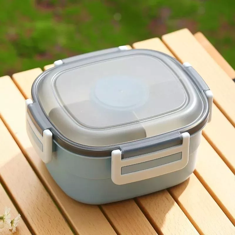 Amy烘焙網:自帶冰晶延長保鮮蔬菜沙拉雙層便當/輕食減脂健身便當盒/自帶冰塊保鮮盒/冰格沙拉水果冰盒