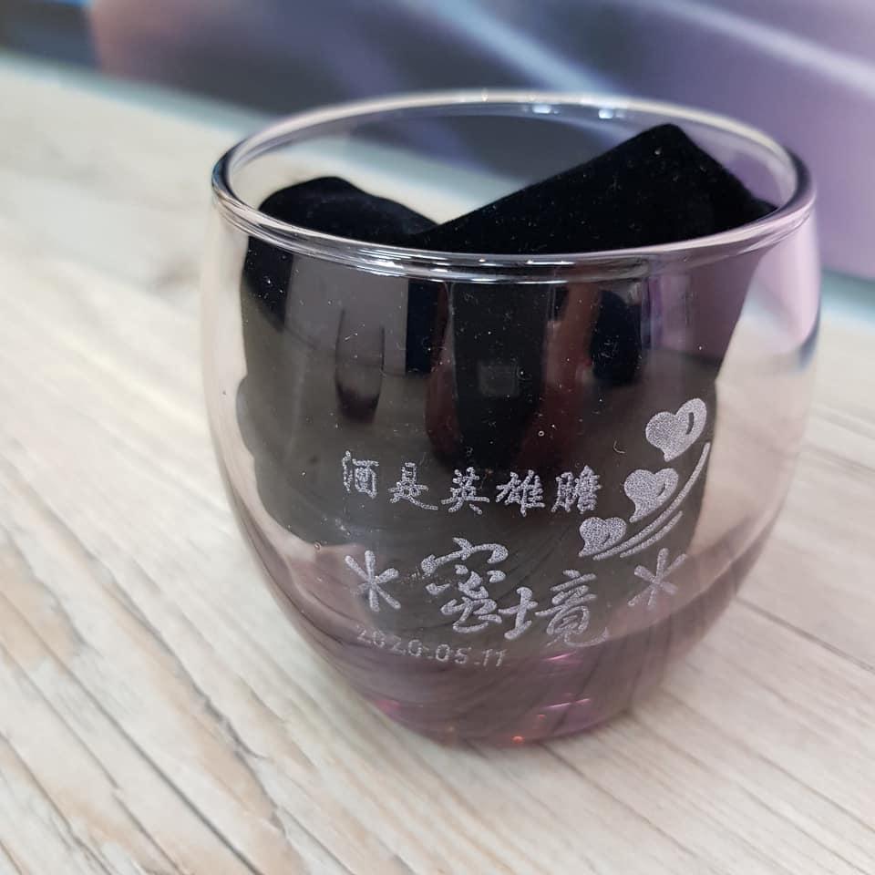 絕美藍色 客製化雕刻玻璃杯 酒杯 威士忌杯