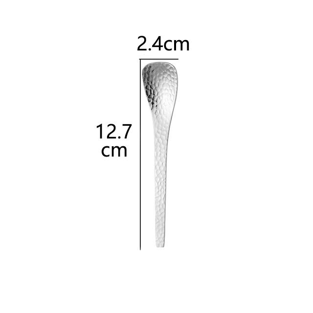 刻字 日式錘目紋餐具  甜品勺 茶勺 304不鏽鋼 銀色