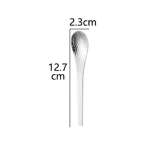 刻字 日式錘目紋餐具  甜品勺 茶勺 304不鏽鋼 銀色