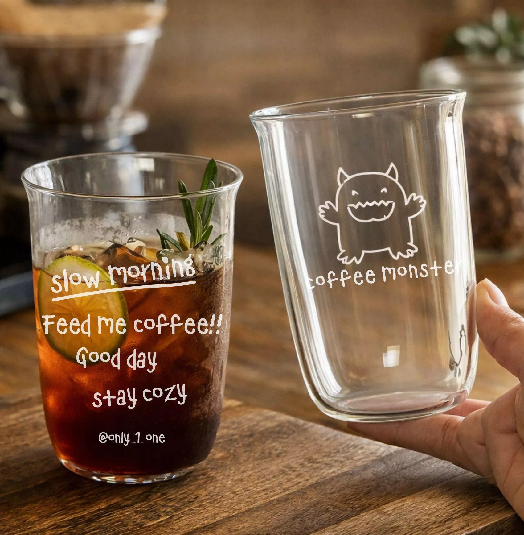 咖啡廳推薦!客製ins玻璃杯冰美式咖啡杯耐熱高硼硅玻璃杯訂製