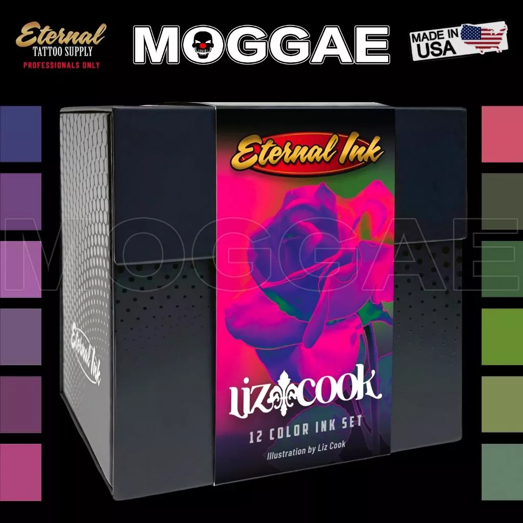 Liz Cook調色12色#1oz套裝🇺🇸美國原廠進口Eternal伊特諾紋身色料 色乳紋繡墨水MOGGAE魔鬼刺青顏料