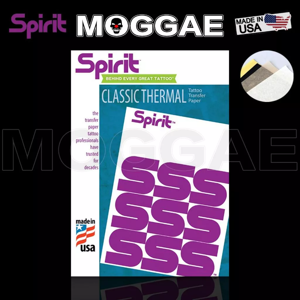 手描+轉印機雙用版A4轉印紙🇺🇸美國原廠進口Spirit斯必瑞紋身描圖紙 業界公認最難擦MOGGAE魔鬼刺青紋身器材