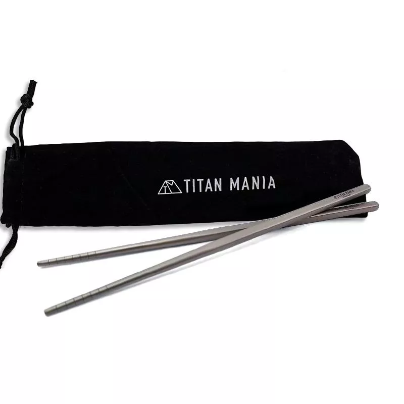 TITAN MANIA 鈦製 筷子 鈦製筷 露營餐具 附收納袋