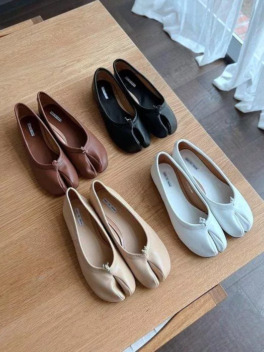 小繩結分趾鞋 平底鞋 芭蕾娃娃鞋 #5257