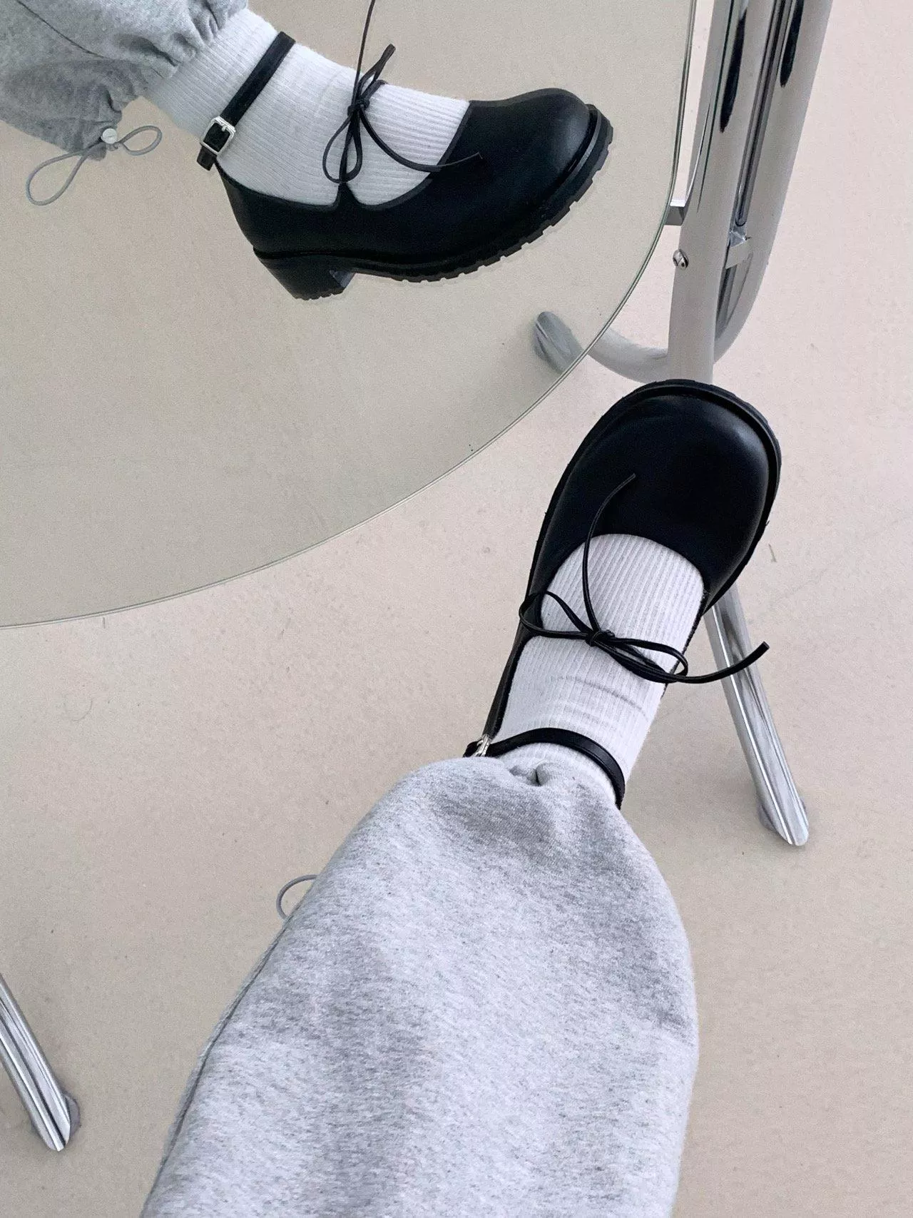 腳背蝴蝶結束帶樂福鞋 瑪莉珍鞋 #3022