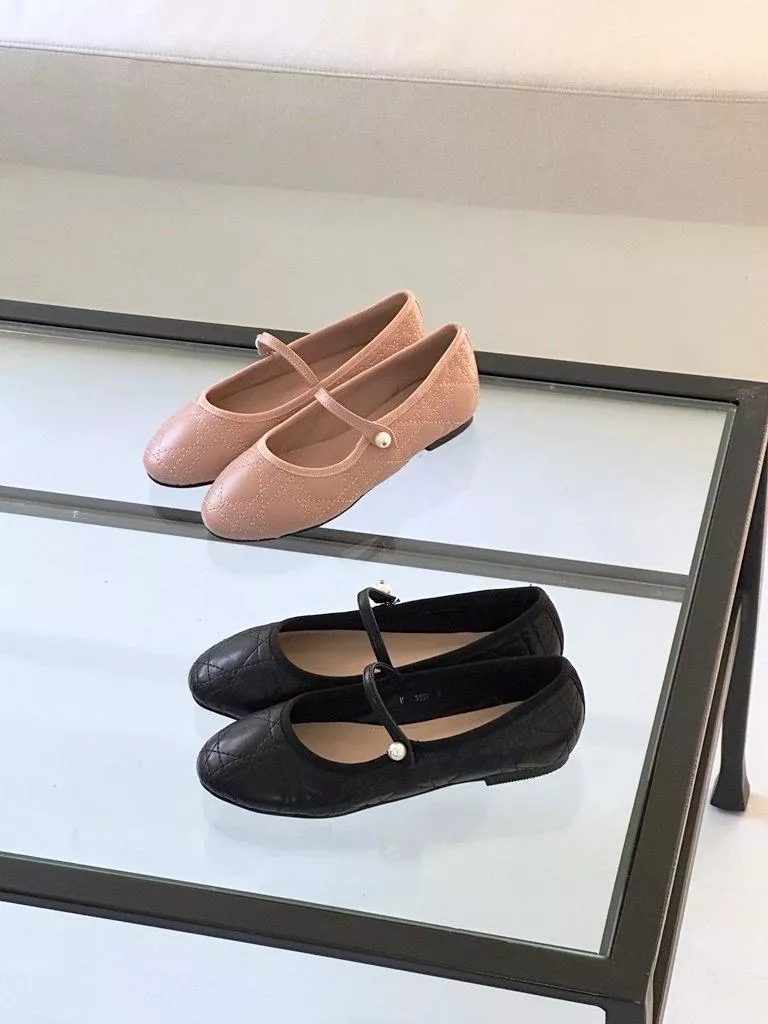 不規則縫線珍珠釦瑪莉珍平底鞋 #1151
