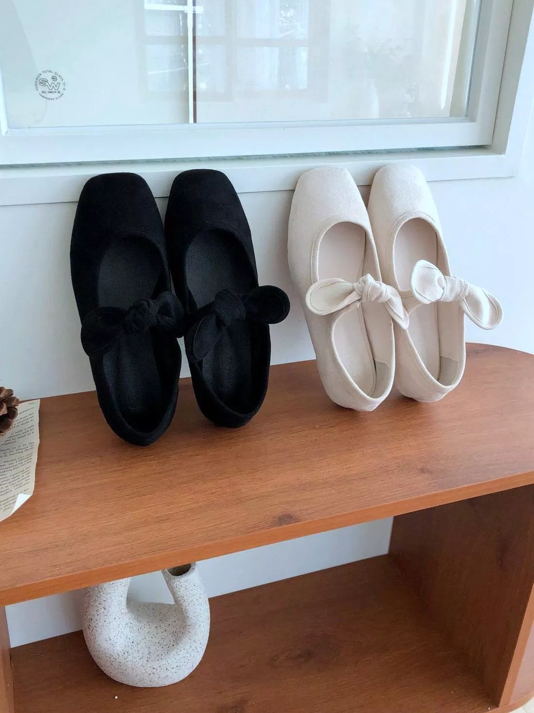 極致舒服可拆蝴蝶結平底鞋 #351