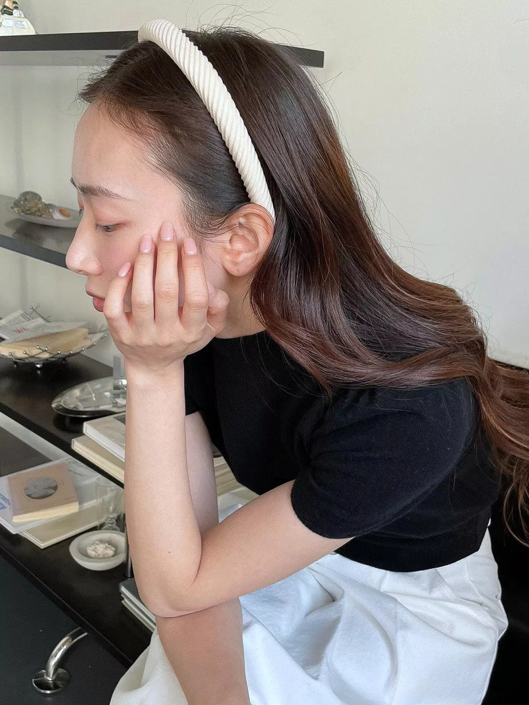 斜線紋路HAND MADE髮箍 #95189362