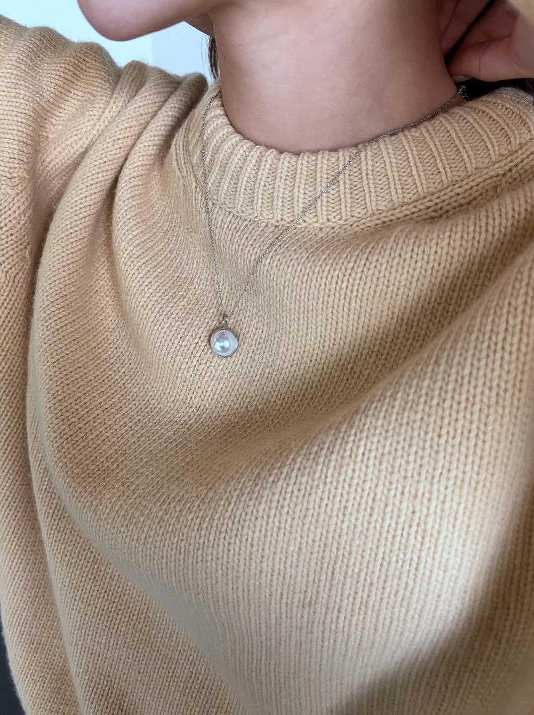 雅韻佳人單顆珍珠吊墜項鍊 #95140804