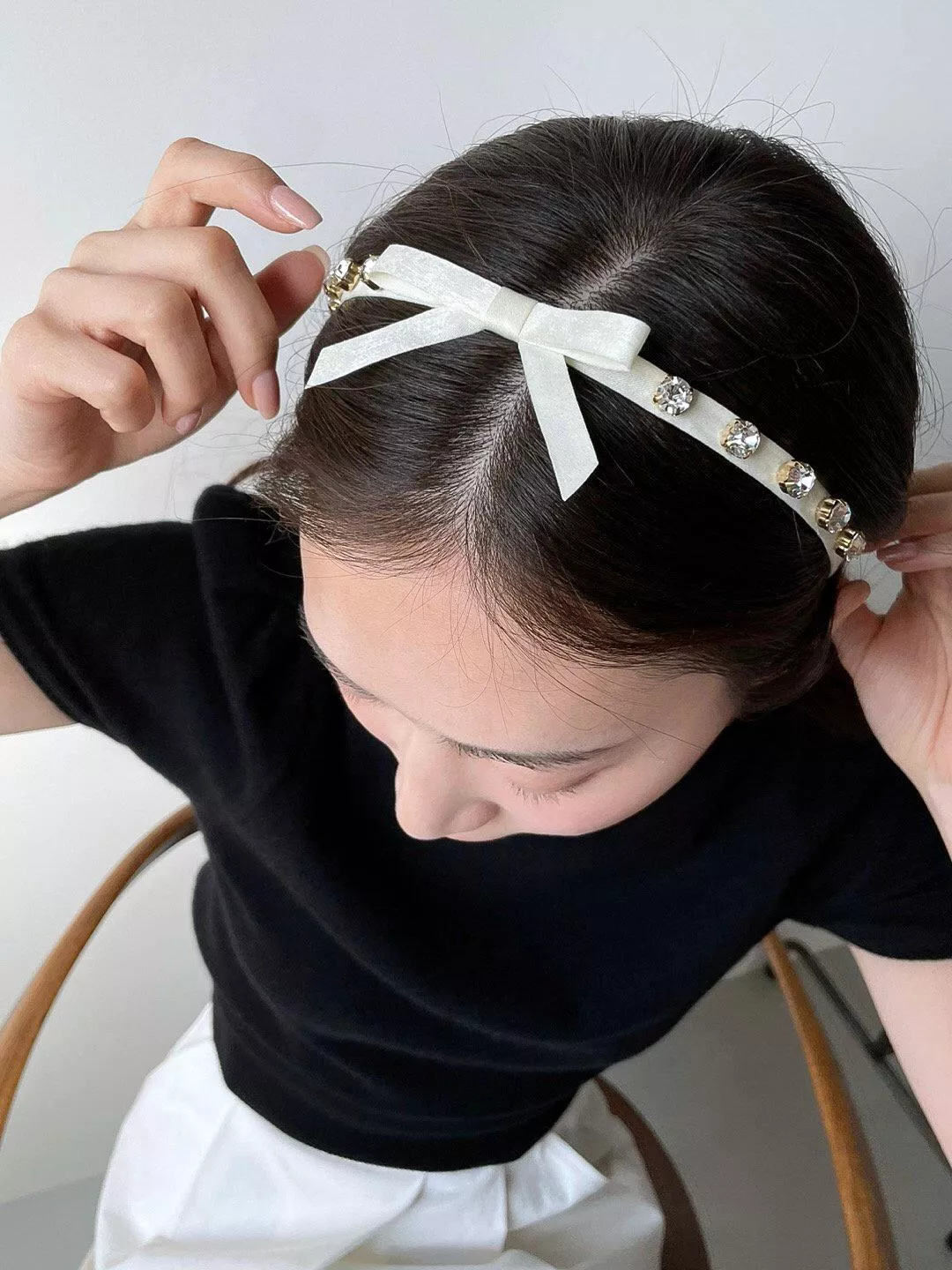 公主水鑽蝴蝶結髮箍 #95189397