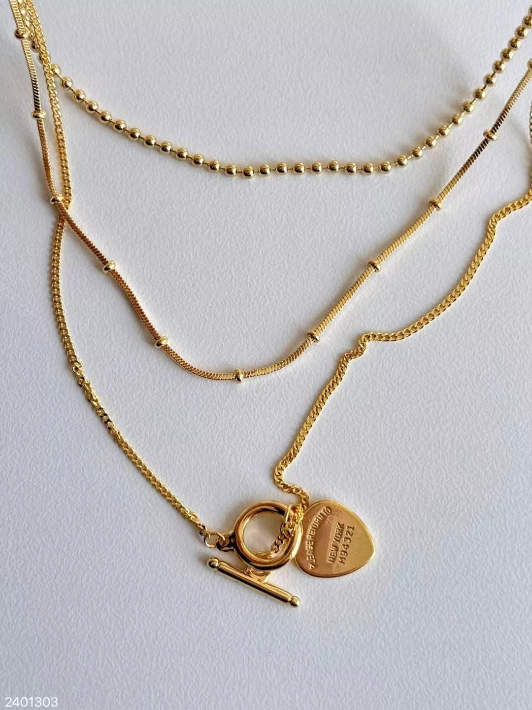 愛心OT扣兩件式項鍊 #2401303