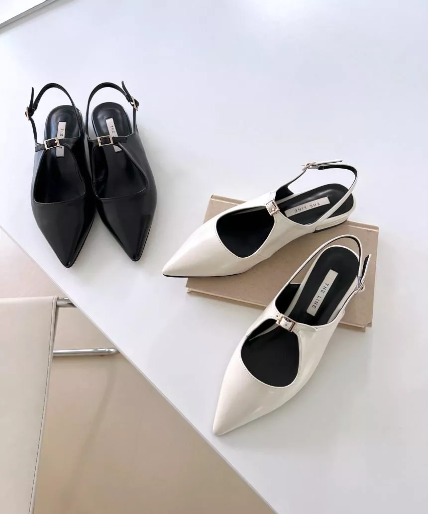 日常輕便小露腳背皮帶平底鞋 #2916