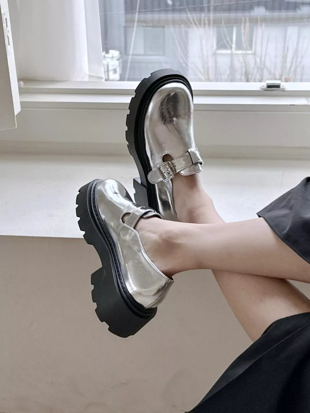 可調整皮帶鋸齒厚底鞋 #93633963