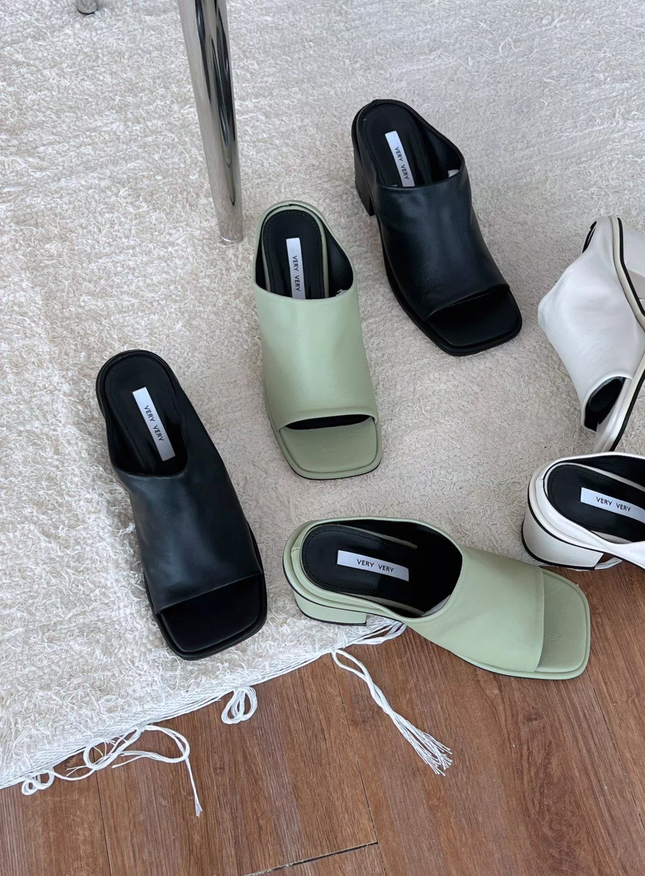 舒適穿搭包覆感粗跟拖鞋 #3314