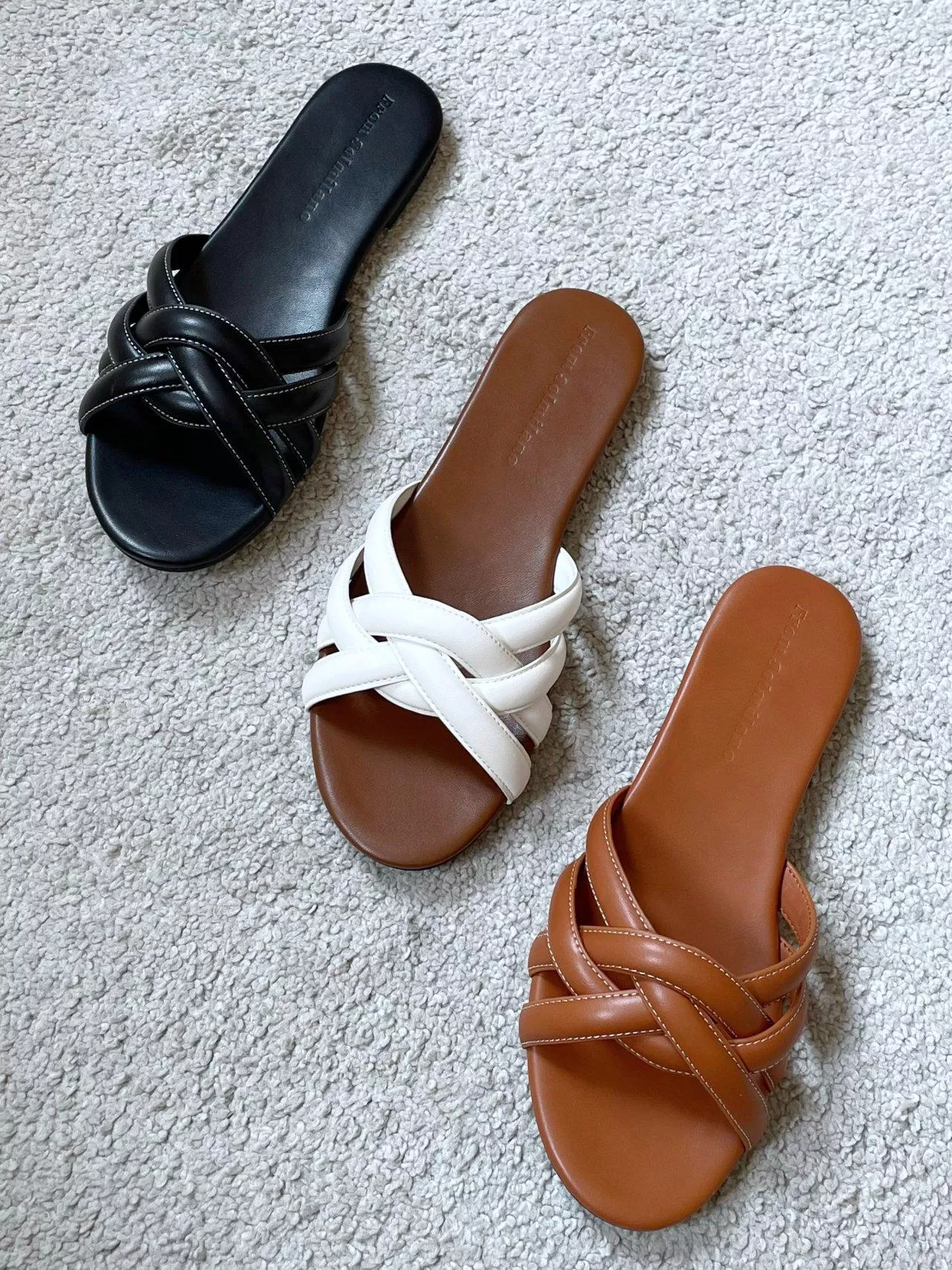 麻花交叉帶拖鞋 #1322