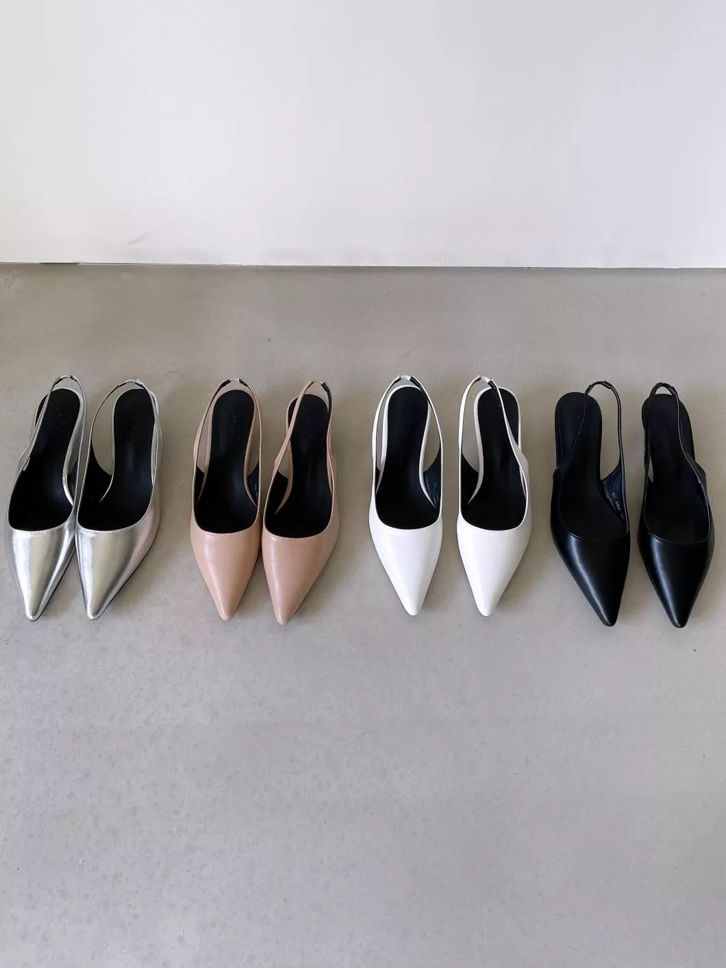 小優雅後空帶子低跟鞋 #3804