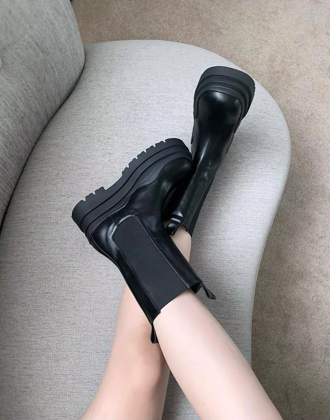 率性搭配切爾西中筒靴 #145