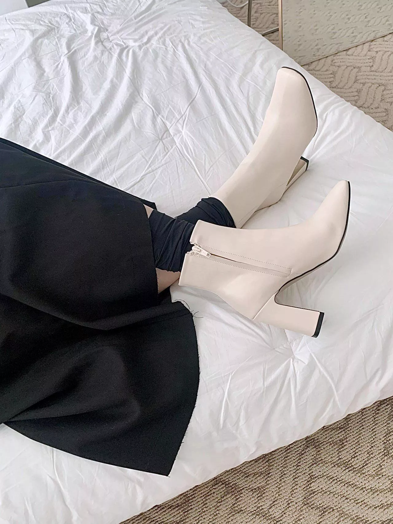 現代簡約方頭短靴 #138