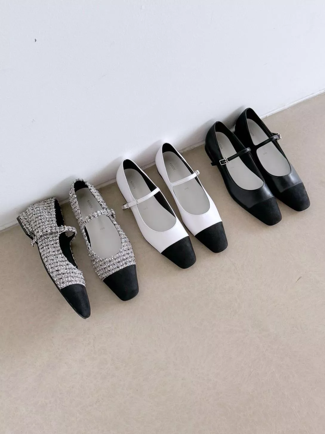 優雅拼色小香平底鞋 #31148