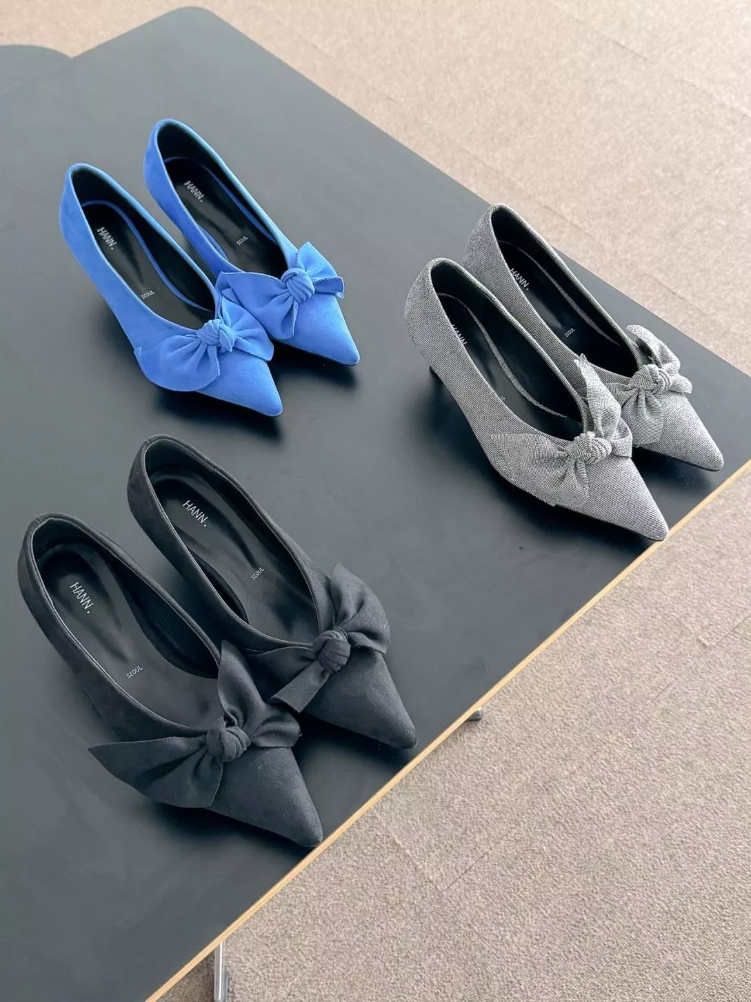 立體打結蝴蝶低跟鞋 #31143